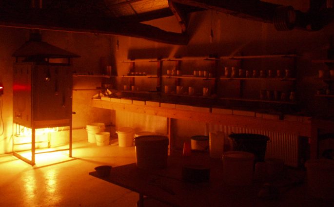 16. Kiln firing in the dark