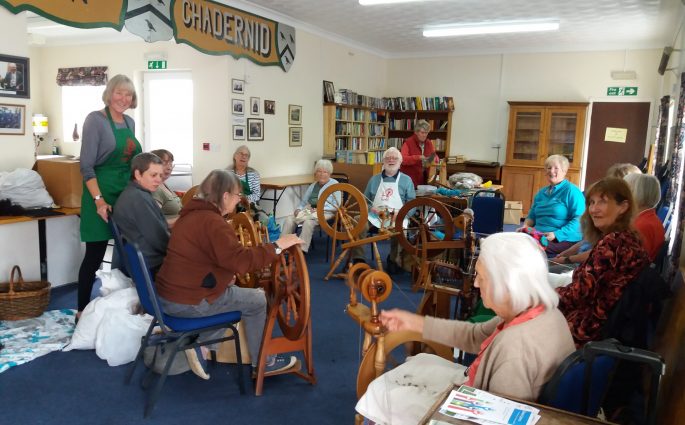 Spinners and Weavers in Llansadwrn Reading Room