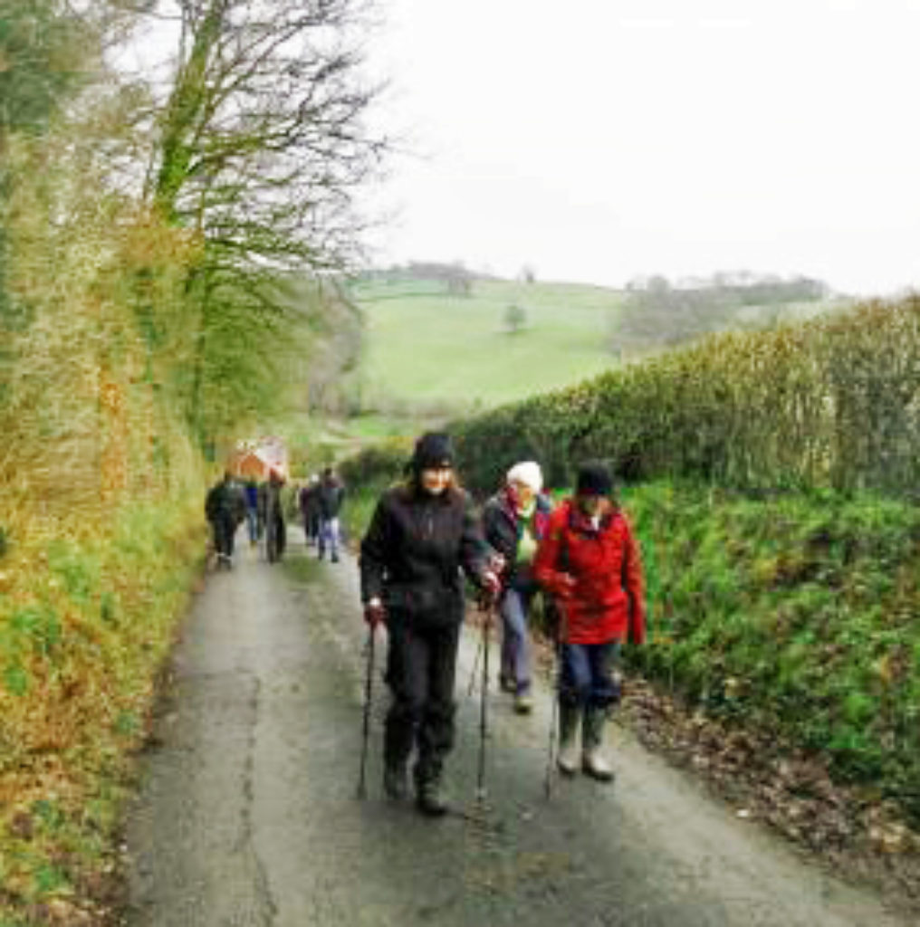 Walking Well walkers in the Carmarthenshire hills
